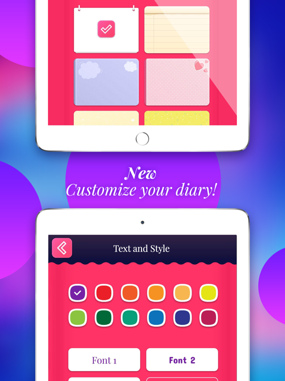 My Super Secret Diary Notes iPad screenshot 7 - Productivity app