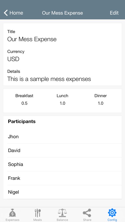 Mess Xpense - meals & expenses screenshot-4