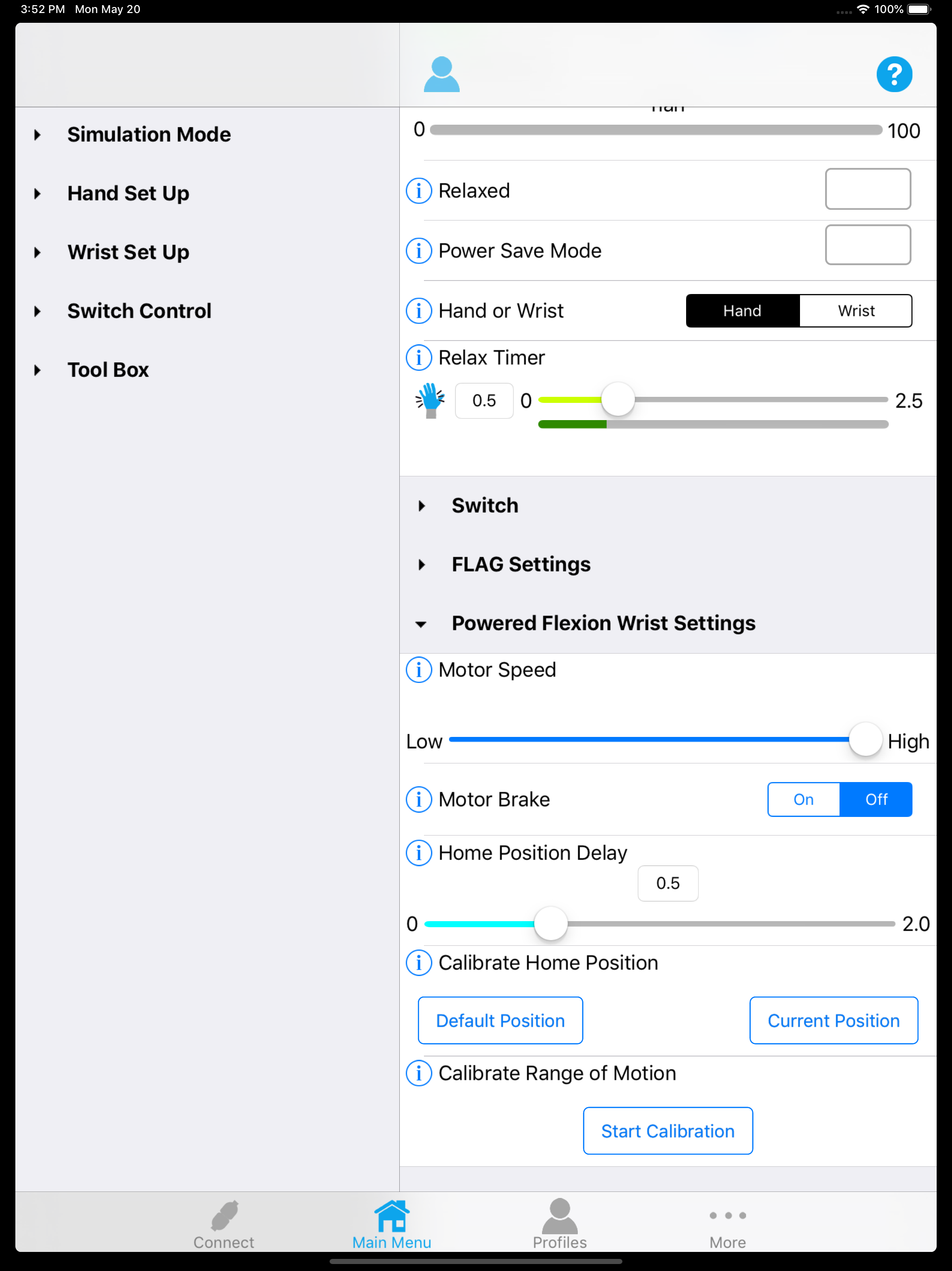 Motion Control User Interface