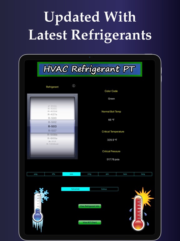 HVAC Refrigerant PT iPad screenshot 4 - Utilities app