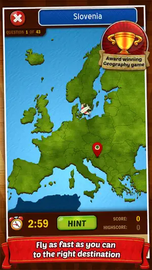 GeoFlight Europe Pro screenshot 1
