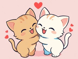 Mochi Cat Couple Stickers