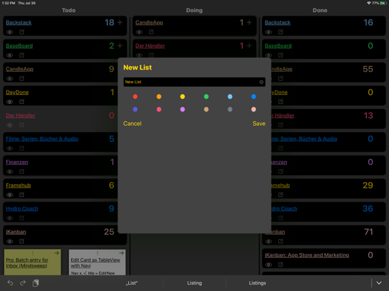 iKanban iPad screenshot 5 - Productivity app