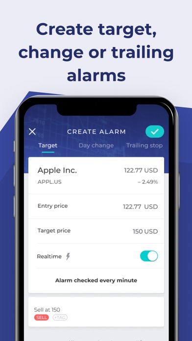 Stock Alert - Alarms & Tracker Screenshot