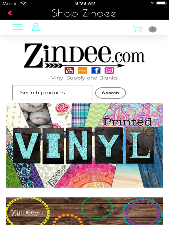 Zindee iPad screenshot 2 - Shopping app