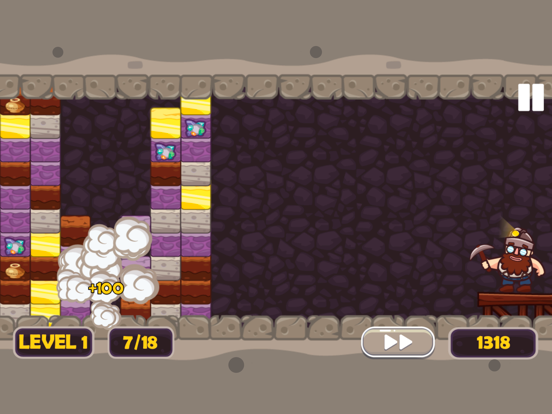 Gold Mine - Match 3 iPad screenshot