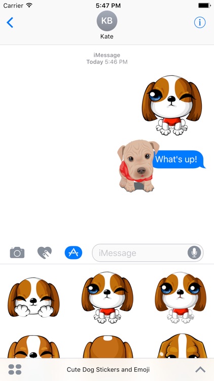 Cute Dog Stickers & Emoji