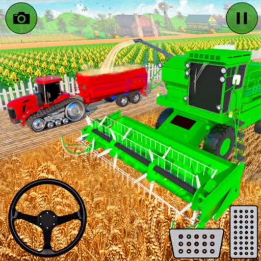 Tractor Farming Crop Harvester