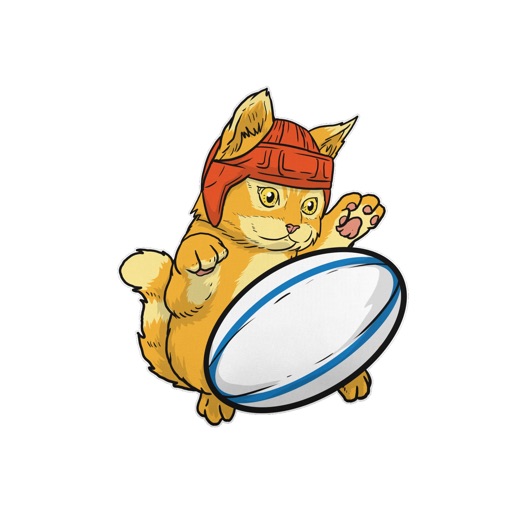 Rugby Kitten Stickers icon