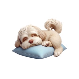 Sleeping Havanese Stickers