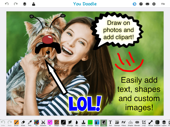 U Doodle - tekent op foto's iPad app afbeelding 1