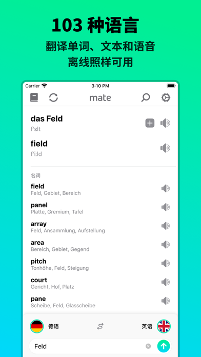 Mate – 文字和语音的外语词典翻译神器 screenshot