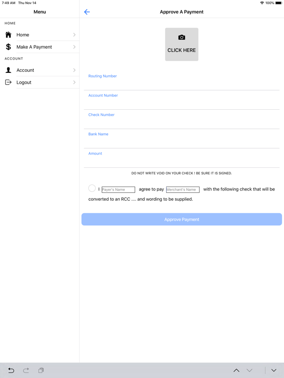 Text-a-Check iPad screenshot 7 - Entertainment app