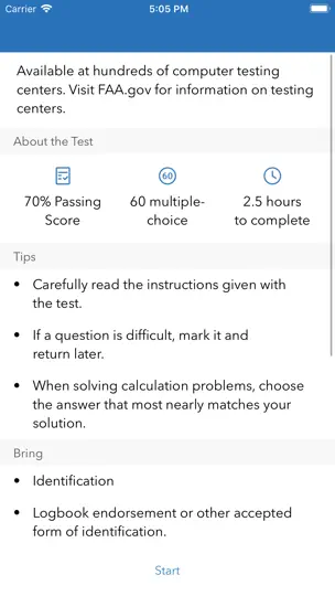 Screenshot von Instrument Pilot Test Prep auf dem iPhone 5