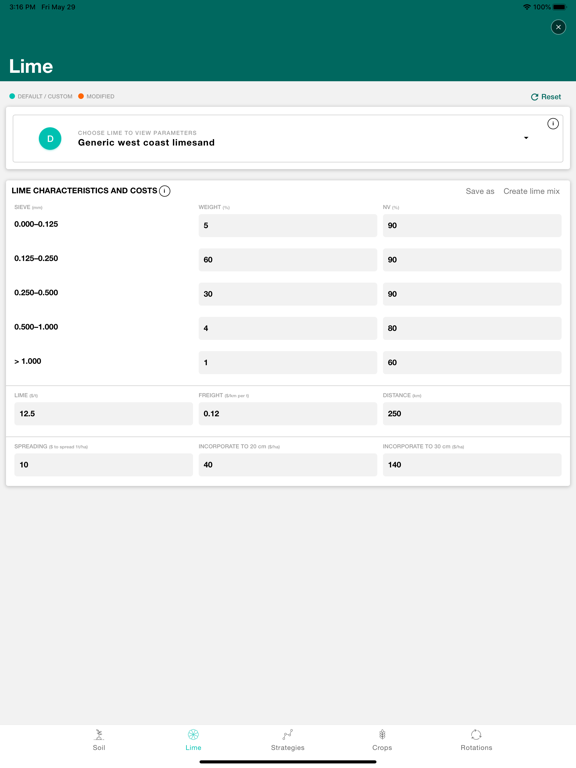 iLime iPad screenshot