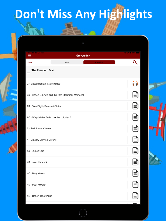 Storyteller | GPS Audio Tours iPad screenshot