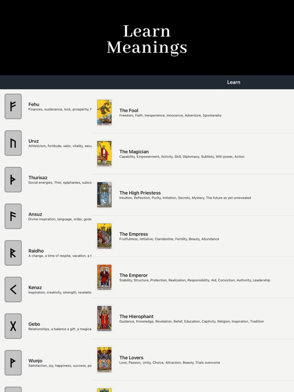 Tarot & Runes: Daily Readings iPad screenshot 4 - Lifestyle app