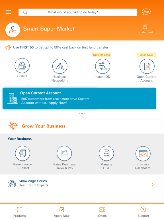 InstaBIZ by ICICI Bank iPad screenshot 4 - Finance app