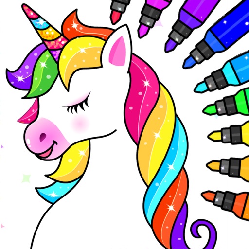Unicorn Coloring Games icon