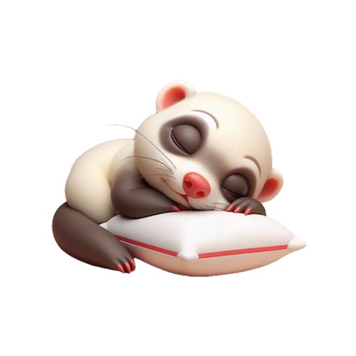 Sleeping Ferret Stickers