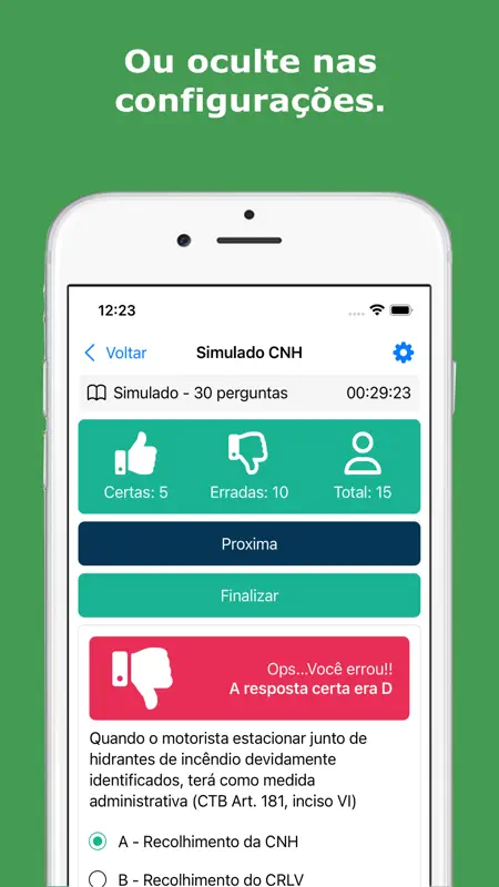 Simulado Provas CNH screenshot 4 of 10