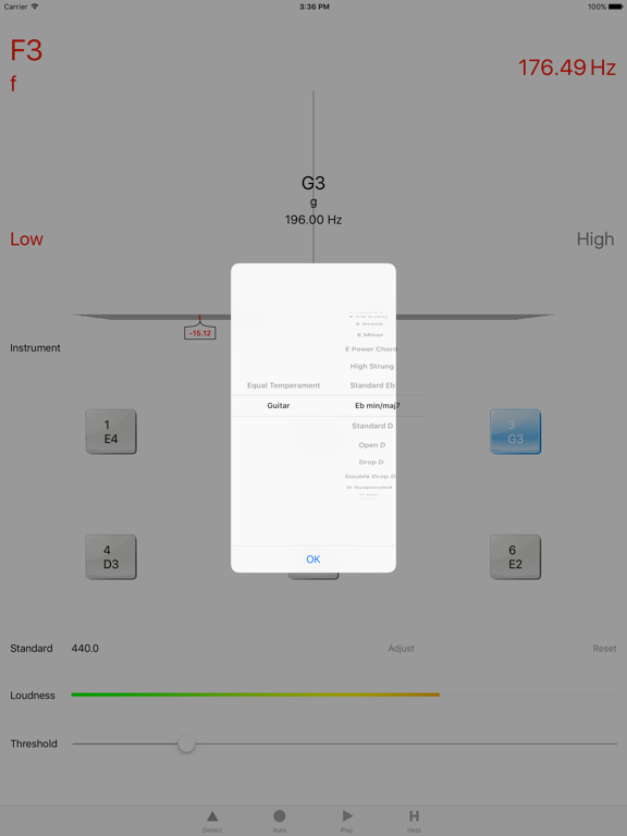 Accurate Guitar Tuner SE iPad screenshot 4 - Music app