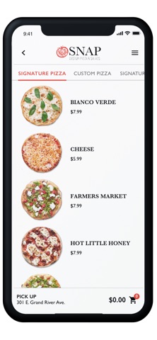 Snap Custom Pizza screenshot