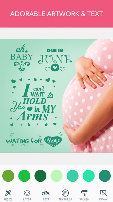Pregnancy & Baby Milestone Art Screenshot