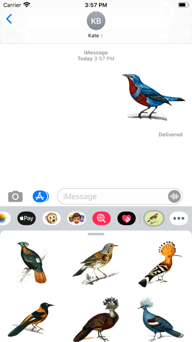Screenshot #1 pour Vintage Bird Stickers