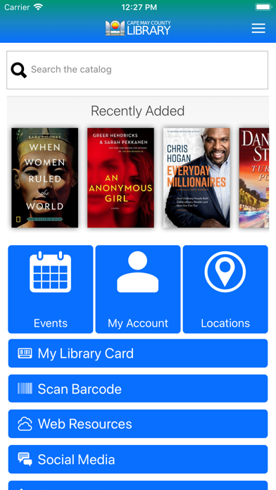 Cape May County Public Library app screenshot