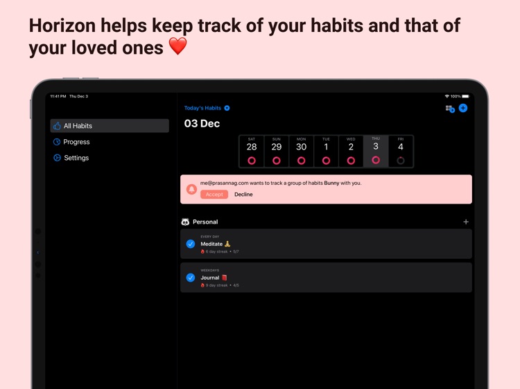 Habit Tracker - Horizon screenshot-0