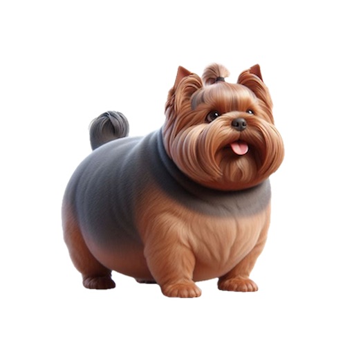 Fat Yorkshire Terrier Stickers icon
