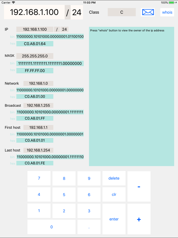 Screenshot #4 pour IP Mask Calculator