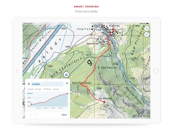 swisstopo iPad screenshot 4 - Navigation app