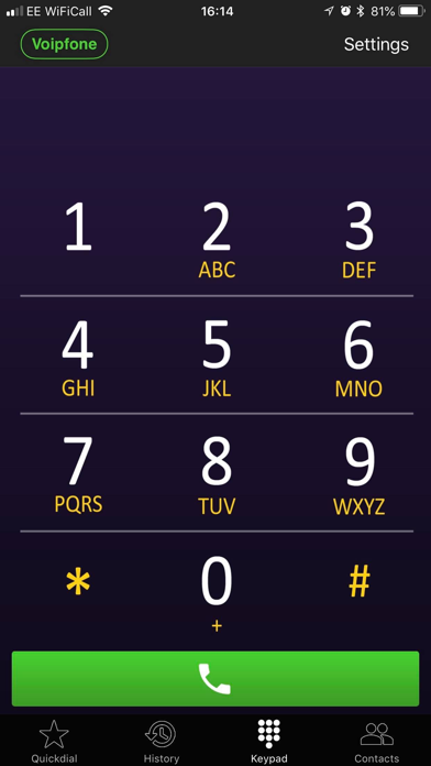 Voipfone Softphone Screenshot