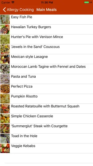 Allergy Cooking screenshot 2