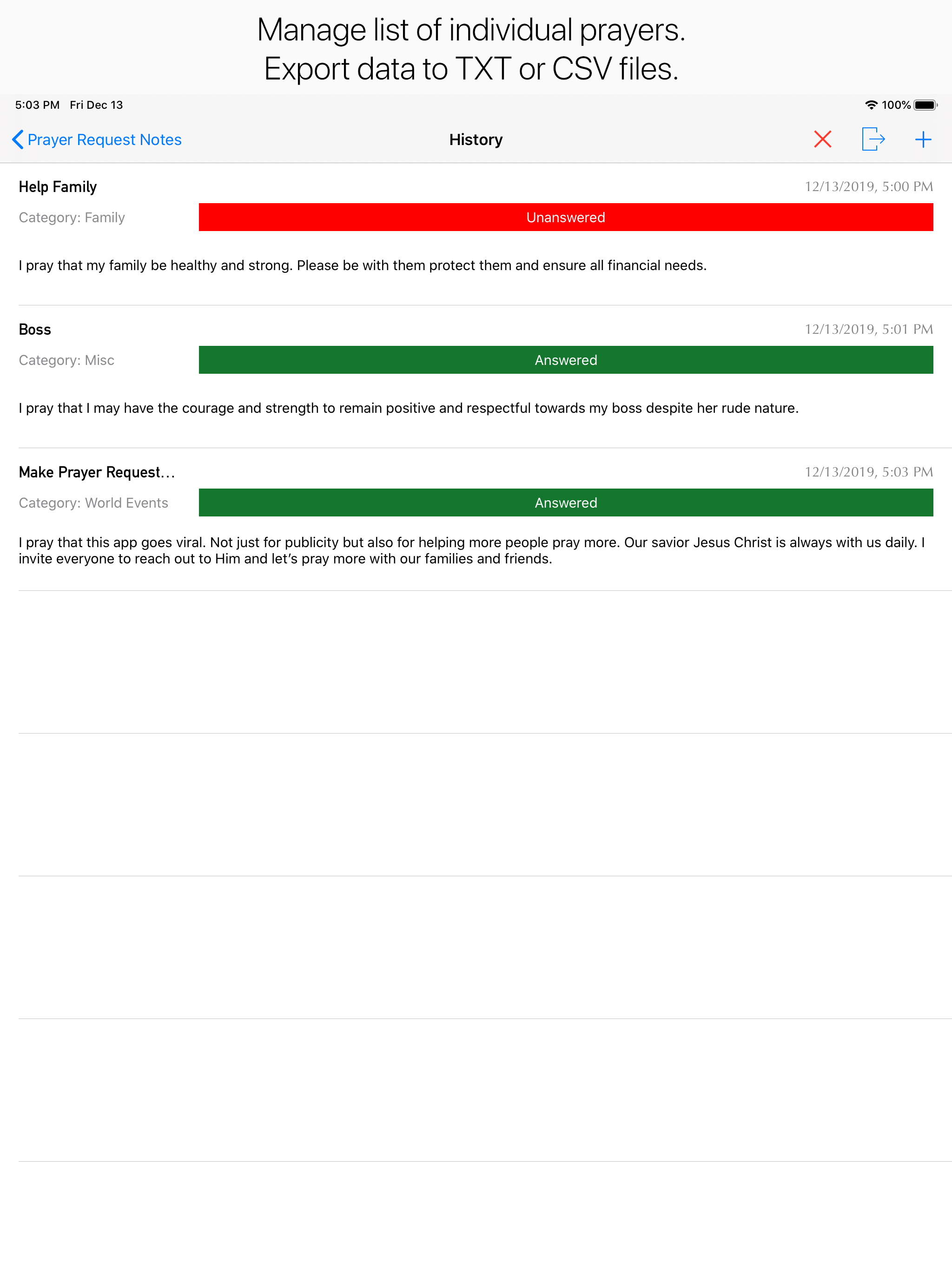 Prayer Request Notes screenshot 8