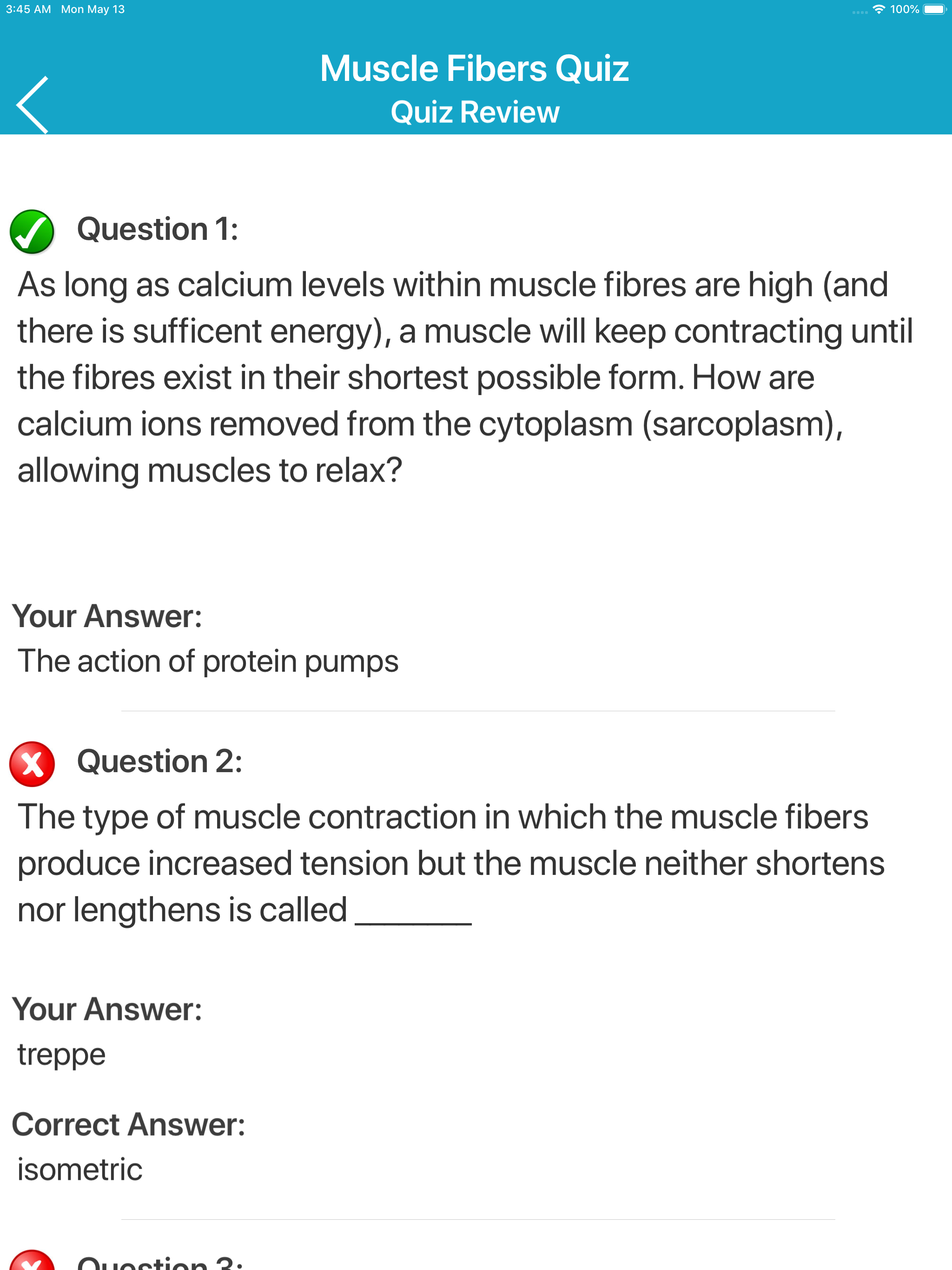 Muscular System Quizzes screenshot 13