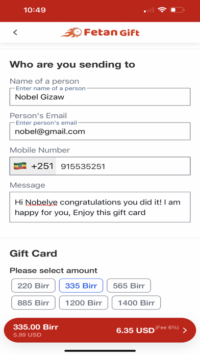 Fetan Gift Screenshot