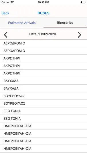 Captura de pantalla de Efkinisis Santorini en iPhone 4