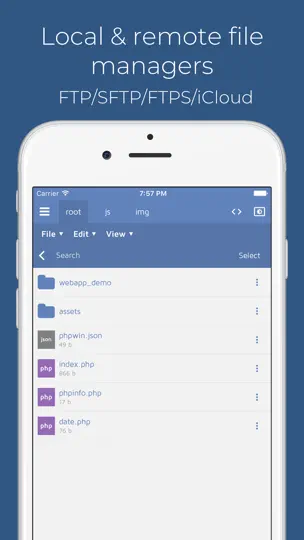 Captura de pantalla de Phpwin en iPhone 4