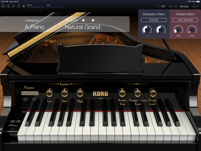 ภาพหน้าจอของ KORG Module Pro