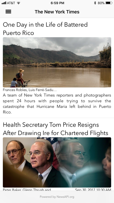 TheDailyNewsApp Screenshot
