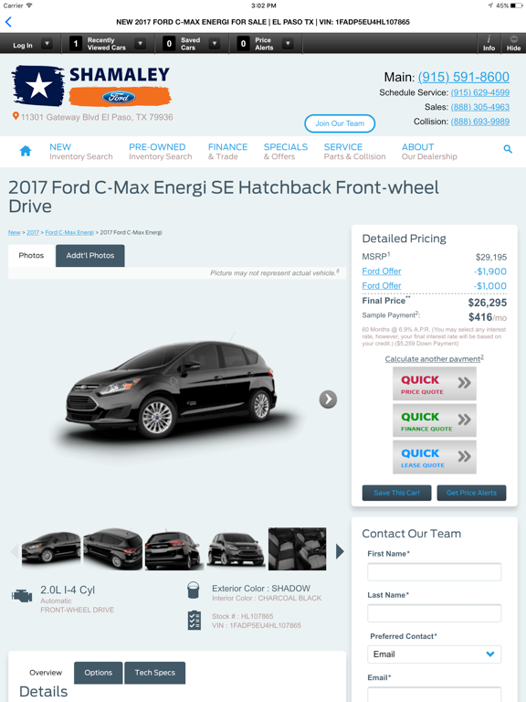 Group 1 Ford of El Paso iPad screenshot 4 - Shopping app