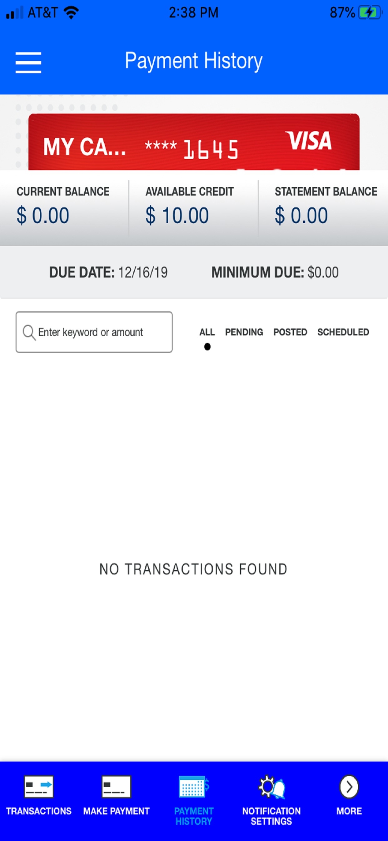 La Capitol FCU Card Manager screenshot 5