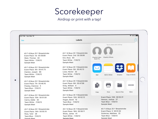 Swimmingly iPad screenshot 6 - Sports app