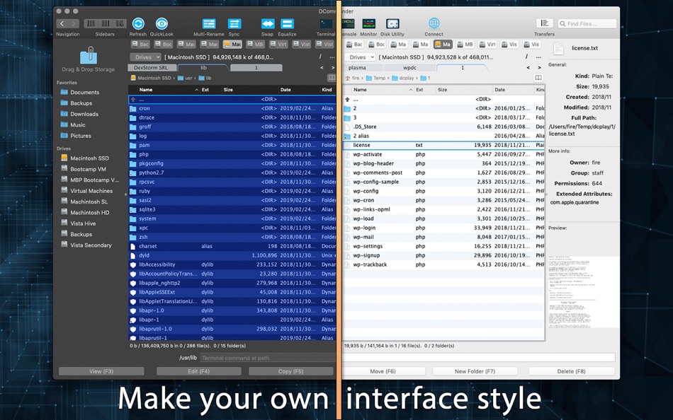 #6. DCommander 3 - File Manager (macOS) 由: DevStorm