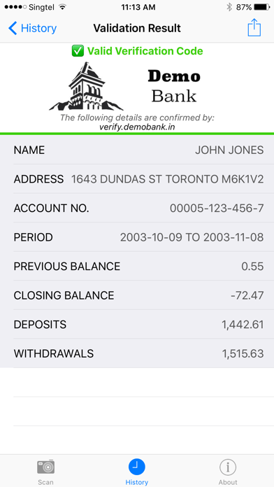 Document Validator Screenshot