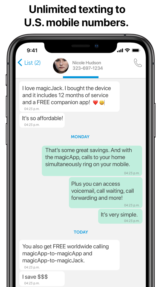 #3. magicApp Calling & Messaging (iOS) بواسطة: MAGICJACK VOIP SERVICES LLC