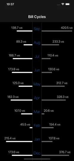 Capture d'écran de DataMan - Data Usage Widget sur iPhone 6